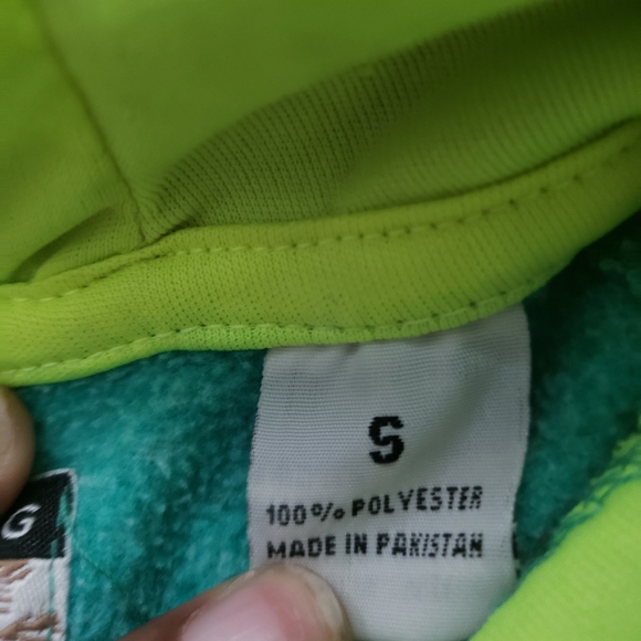 Turquiose & Neon Green Las Vegas Hoodie - Picture 4 of 5
